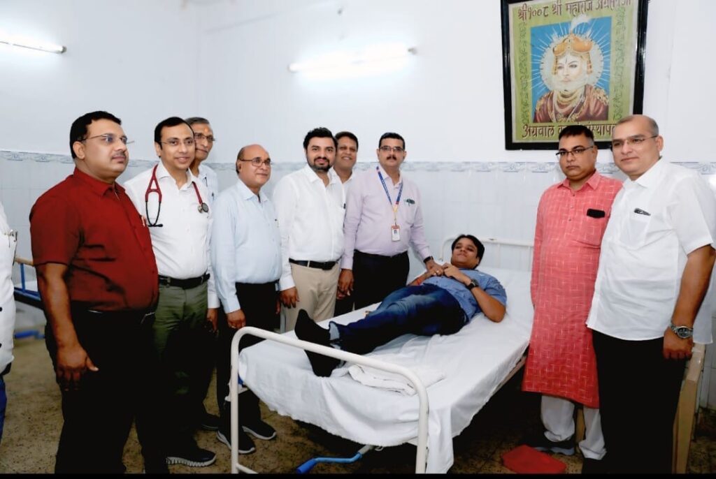 महाराजा अग्रसेन जयंती पर रक्तदान व स्वास्थ्य शिविर, 75 यूनिट ब्लड एकत्रित