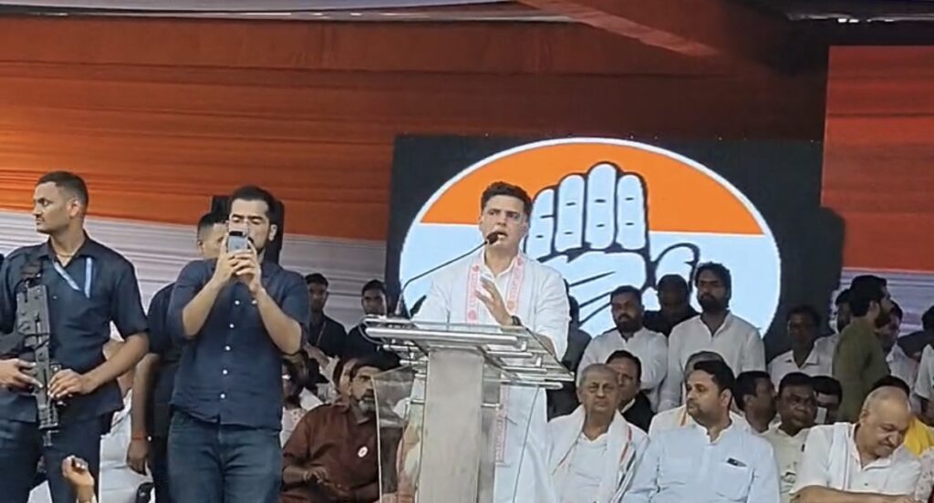 कांग्रेस की गुटबाजी और कुप्रबंधन का नतीजा बना फ्लॉप शो,सचिन पायलट के भाषण से पहले ही खाली हुईं कुर्सियां