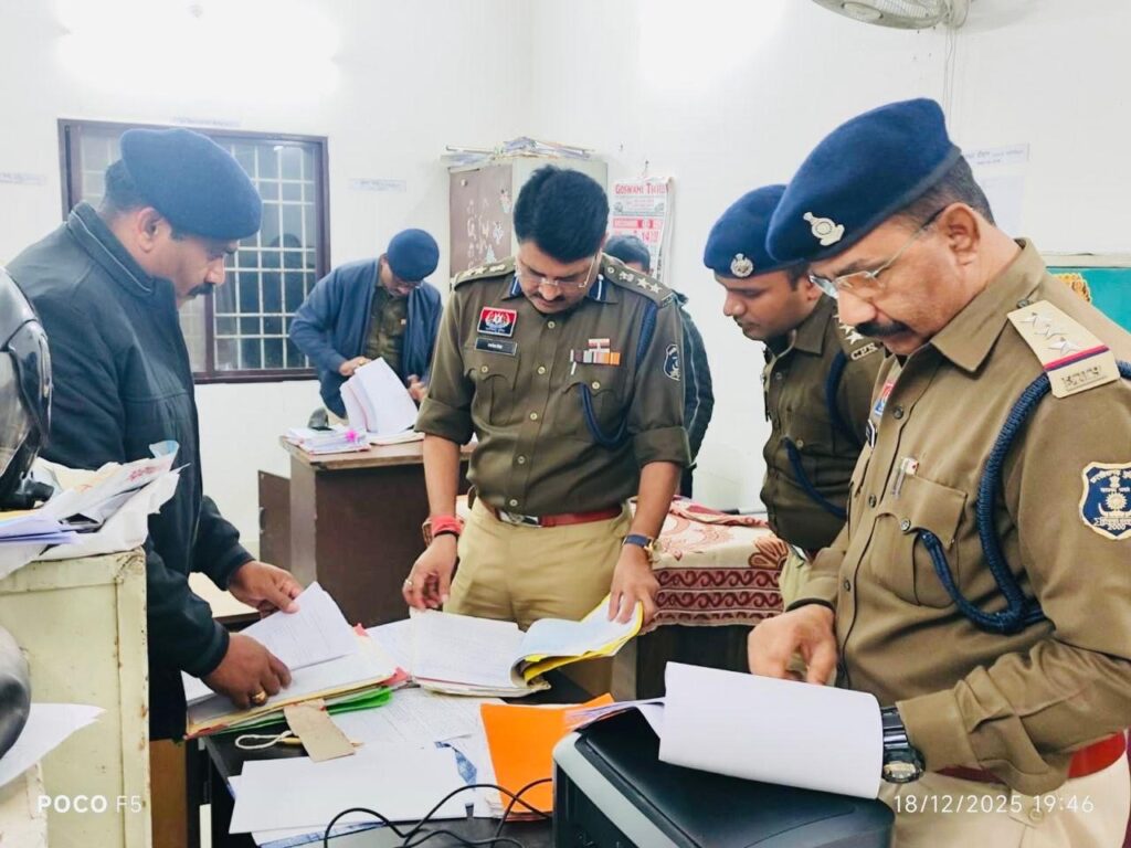 एसएसपी रजनेश सिंह का सख्त संदेश: थाना सिविल लाइन में औचक निरीक्षण, लापरवाही पर जीरो टॉलरेंस