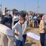 ट्रेलर की चपेट में आए मोपेड सवार , पत्नी की मौत, पति गंभीर