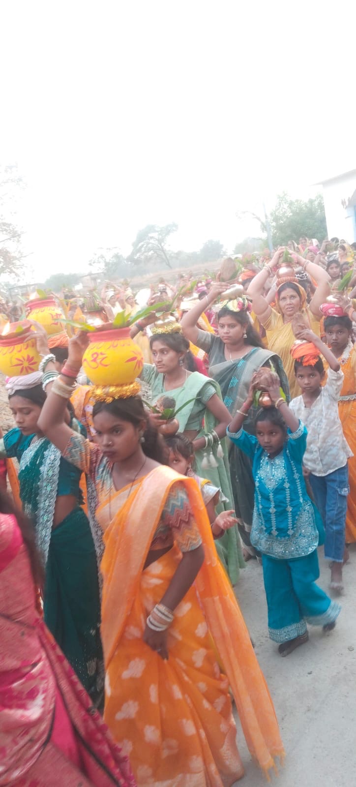 कलश यात्रा के साथ भागवत कथा का शुभारंभ, महिलाओं की रही सक्रिय भागीदारी