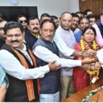 रायपुर में भाजपा प्रत्याशी लक्ष्मी वर्मा ने राज्यसभा के लिए भरा नामांकन
