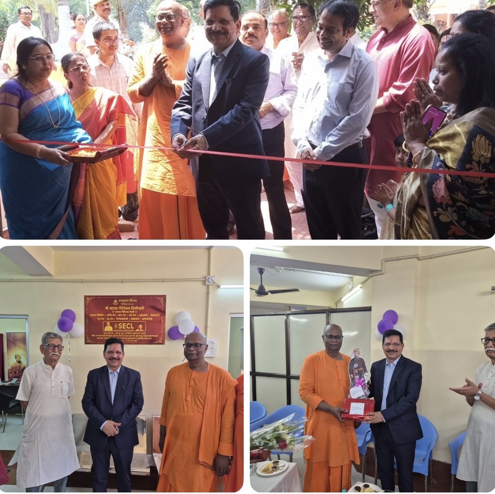 एसईसीएल सीएमडी हरीश दुहन ने रामकृष्ण मिशन, बिलासपुर में&nbsp; मां सारदा चैरिटेबल डिस्पेंसरी का किया उद्घाटन