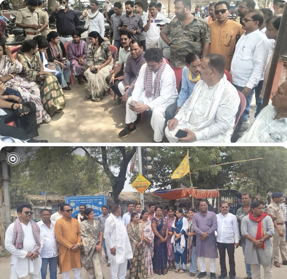 सड़क निर्माण व पाइपलाइन कार्य में अव्यवस्था से नाराज़ नागरिकों का चक्काजाम प्रशासनिक हस्तक्षेप से टला मौके पर ही हुआ समाधान