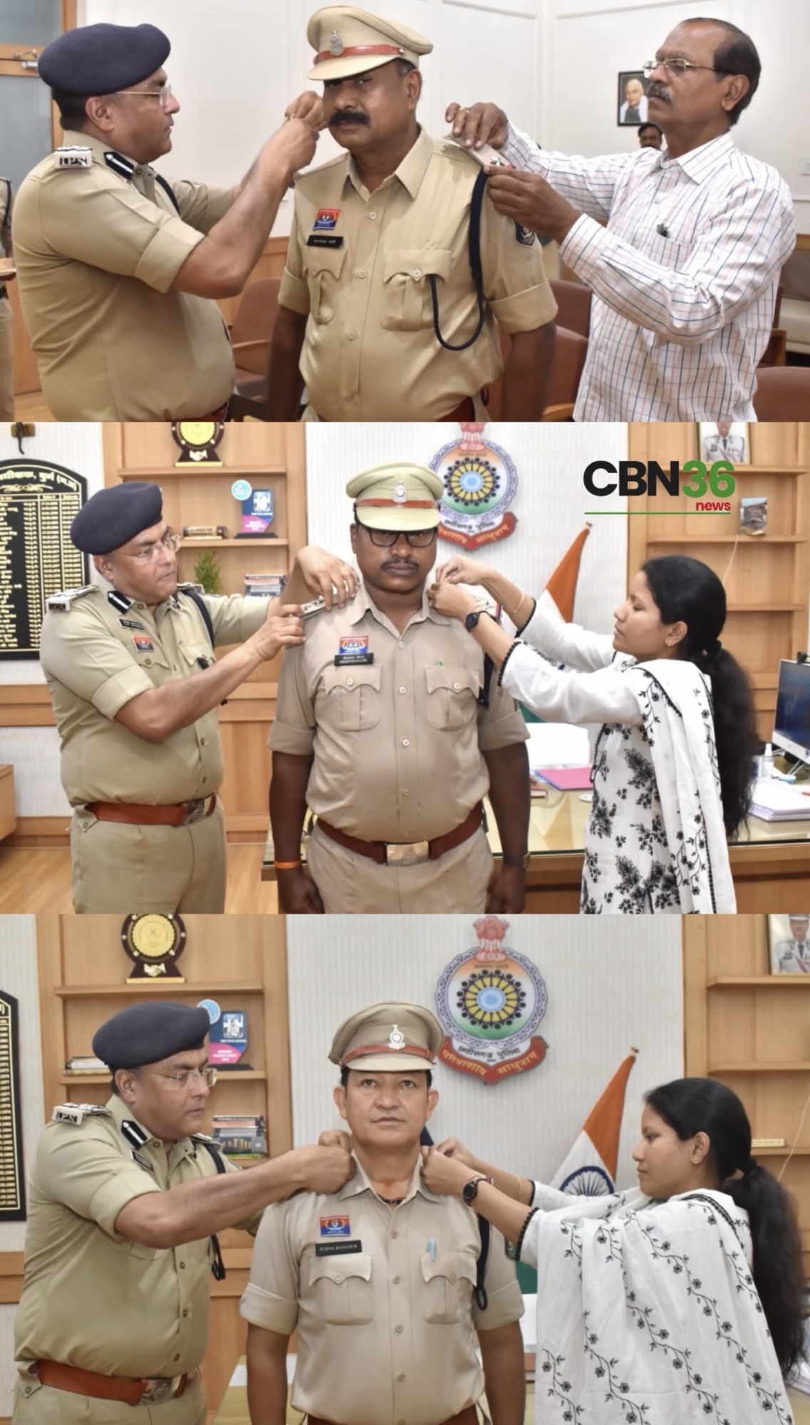 एसएसपी ने लगाए स्टार, 4 एएसआई को मिला उप निरीक्षक पद