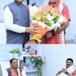 मुख्यमंत्री&nbsp; विष्णुदेव साय से केंद्रीय कोयला एवं खान राज्य मंत्री सतीश चंद्र दुबे ने की सौजन्य मुलाकात