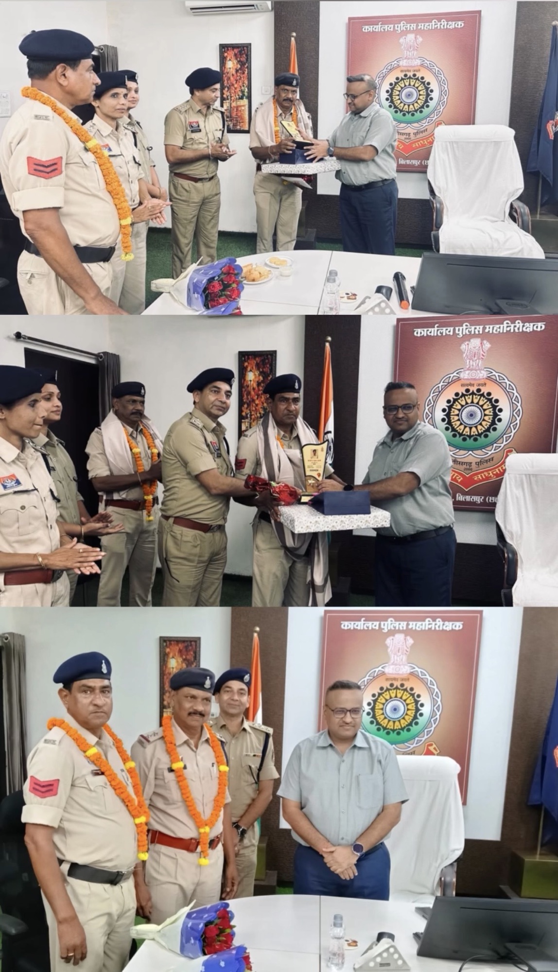 आईजी रेंज बिलासपुर राम गोपाल गर्ग ने सेवानिवृत्त पुलिस अधिकारियों को दी भावभीनी विदाई