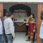 निर्माणाधीन ग्रेन एटीएम का संचालक खाद्य ने किया निरीक्षण
