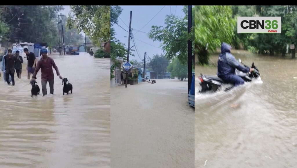 बंगाल की खाड़ी के लो प्रेशर का असर: बिलासपुर समेत प्रदेशभर में झमाझम बारिश, जलभराव से जनजीवन अस्त-व्यस्त