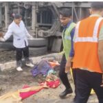 दर्दनाक हादसा : गिट्टी से लदा ट्रेलर पलटा, सड़क की सफाई कर रही महिला मजदूर की मौत