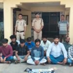 &nbsp;जुए के फड़ पर पुलिस की दबिश, 9 जुआरी गिरफ्तार